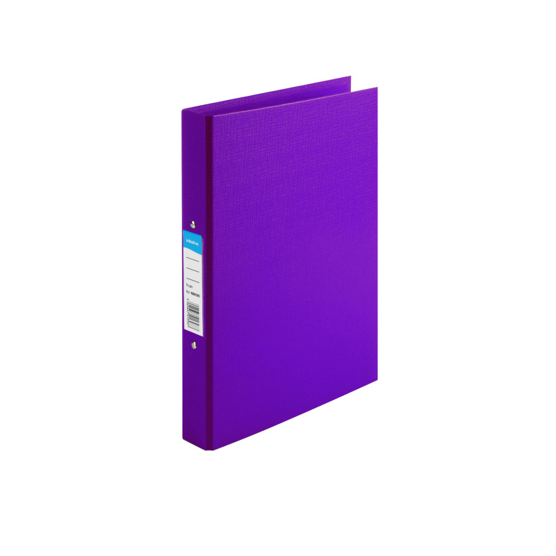 Initiative+Polypropylene+Coated+Board+2+Ring+Binder+25mm+Capacity+A4+Purple+%2810+Pack%29