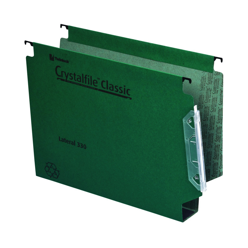 Rexel+Crystalfile+Classic+50mm+Lateral+File+Green+%28Pack+of+25%29+70672