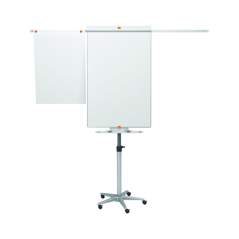 Nobo+Piranha+Mobile+Flipchart+and+Drywipe+Easel+Blue%2FSilver+1901920