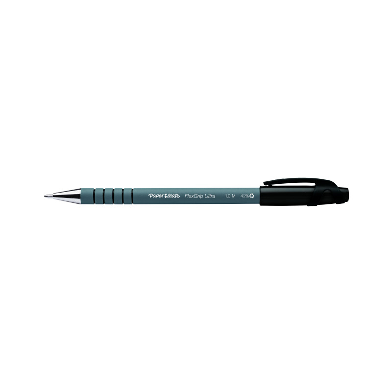 PaperMate+Flexgrip+Ultra+Ballpoint+Pen+Medium+Black+%28Pack+of+12%29+S0190113