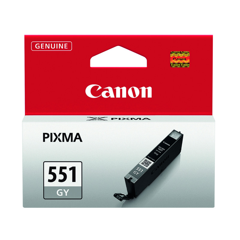 Canon+CLI-551GY+Ink+Cartridge+Grey+6512B001