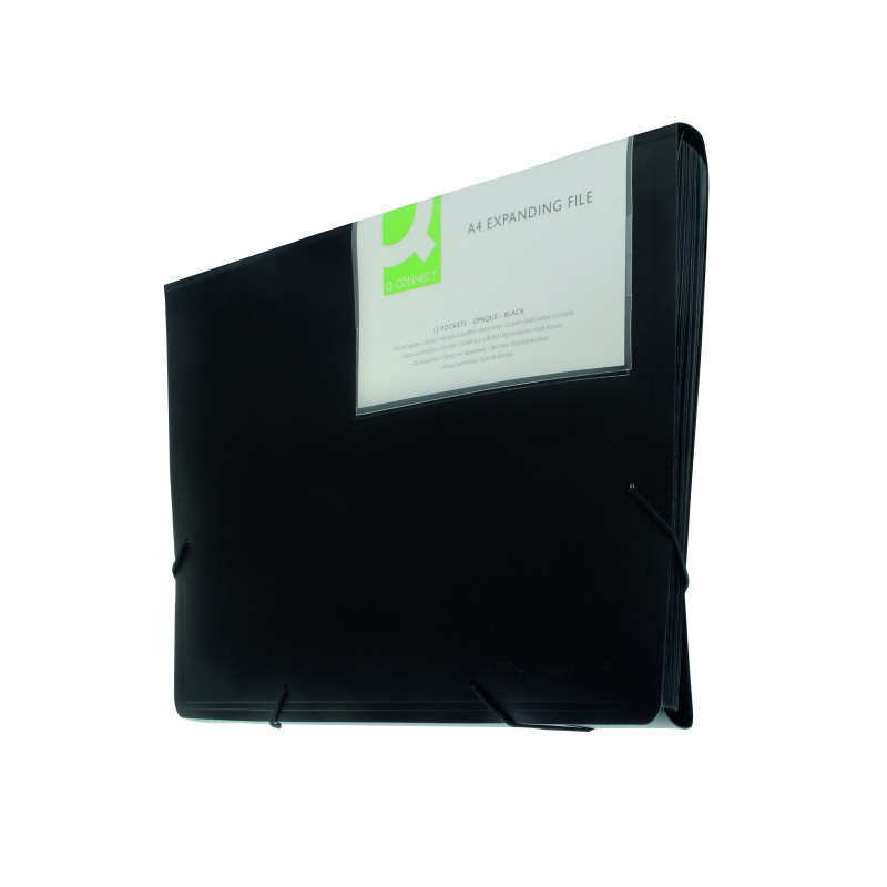 Q-Connect+Expanding+File+13-Pocket+Black+KF01276