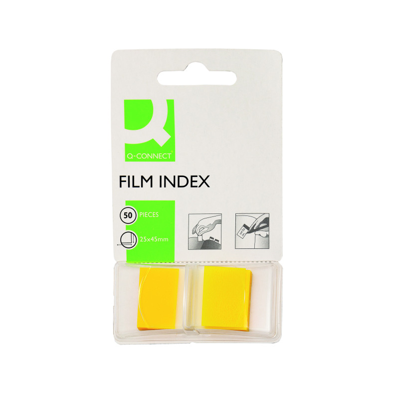 Q-Connect+Page+Marker+Yellow+%28Pack+of+50%29+KF03634