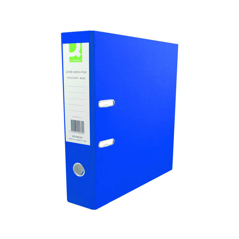 Q-Connect+70mm+Lever+Arch+File+Polypropylene+A4+Blue+%2810+Pack%29+KF20020