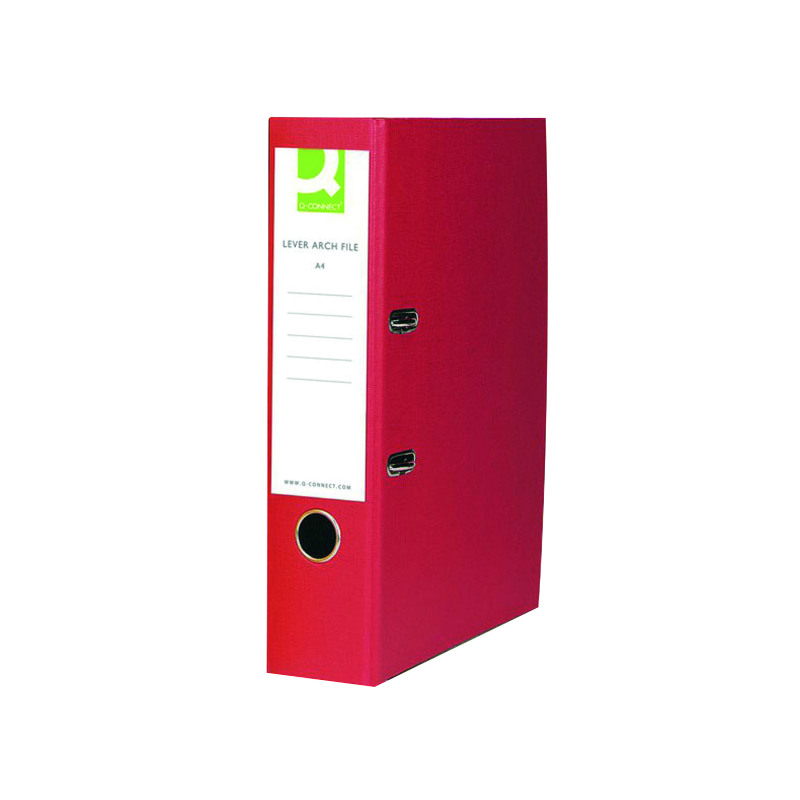 Q-Connect+Lever+Arch+File+Paperbacked+A4+Red+%2810+Pack%29+KF20041