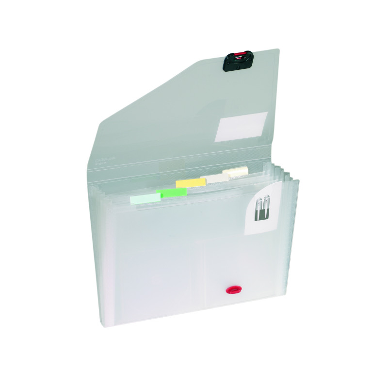 Snopake+Expanding+Organiser+6+Part+A4+Clear+%28Includes+coloured+index+tabs+for+personalisation%29+11893