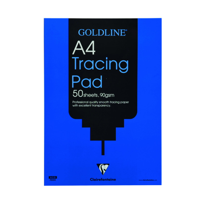 Clairefontaine+Goldline+Professional+Tracing+Pad+90gsm+50+Sheets+A4+GPT1A4