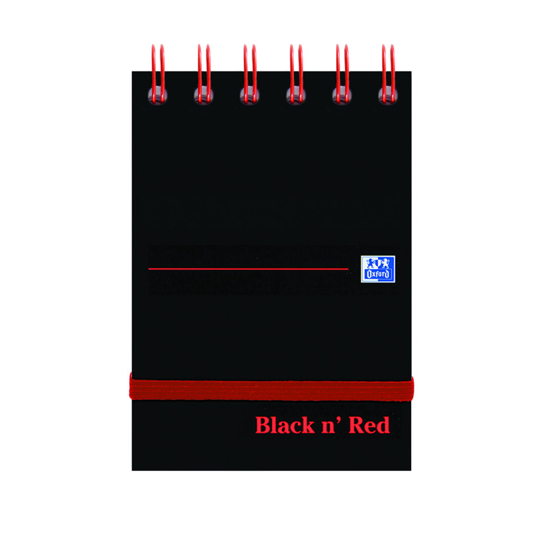 Black+n%26apos%3B+Red+Wirebound+Ruled+Elasticated+Notepad+140+Pages+A7+%28Pack+of+5%29+400050435