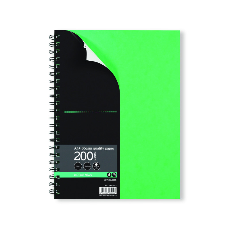 Silvine+Luxpad+Hardback+Wirebound+Notebook+A4+%2B+%28Pack+of+6%29+SPA4FEINT