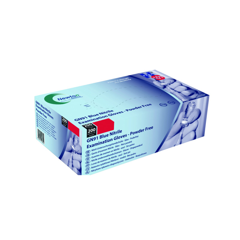 Handsafe+Nitrile+Gloves+Powder-Free+Medium+Blue+%28Pack+of+200%29+GGN91+-+M