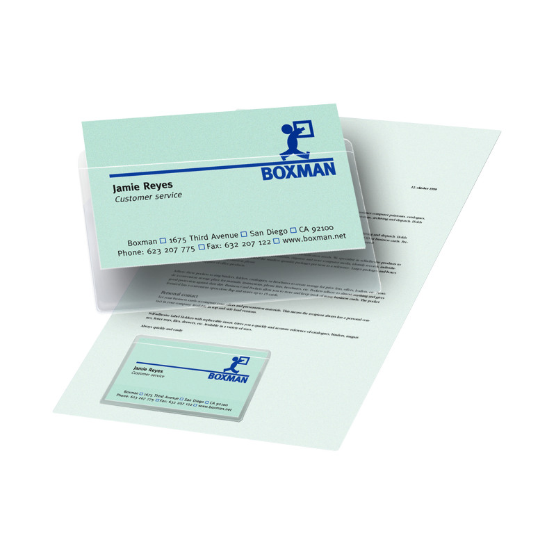 Pelltech+Business+Card+Pockets+Top+Opening+95x60mm+%28Pack+of+100%29+PLH10141