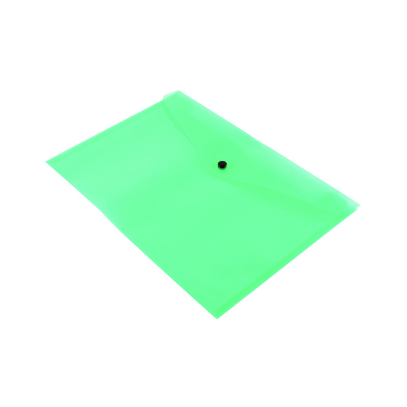 Q-Connect+Polypropylene+Document+Folder+A4+Green+%28Pack+of+12%29+KF03597