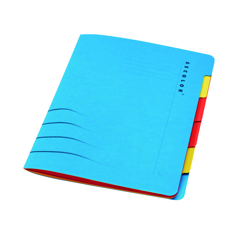 Jalema+Secolor+Sixtab+6-+Part+File+A4+Blue+%28Pack+of+5%29+8331600-10791