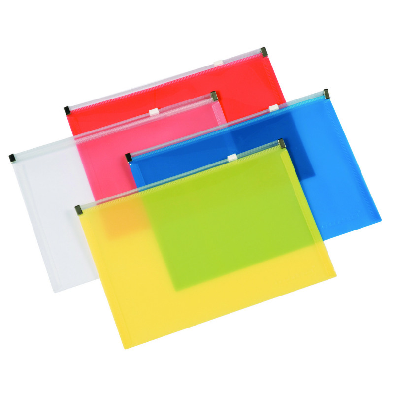 Q-Connect+Document+Zip+Wallet+A4+Assorted+%2820+Pack%29+KF16552