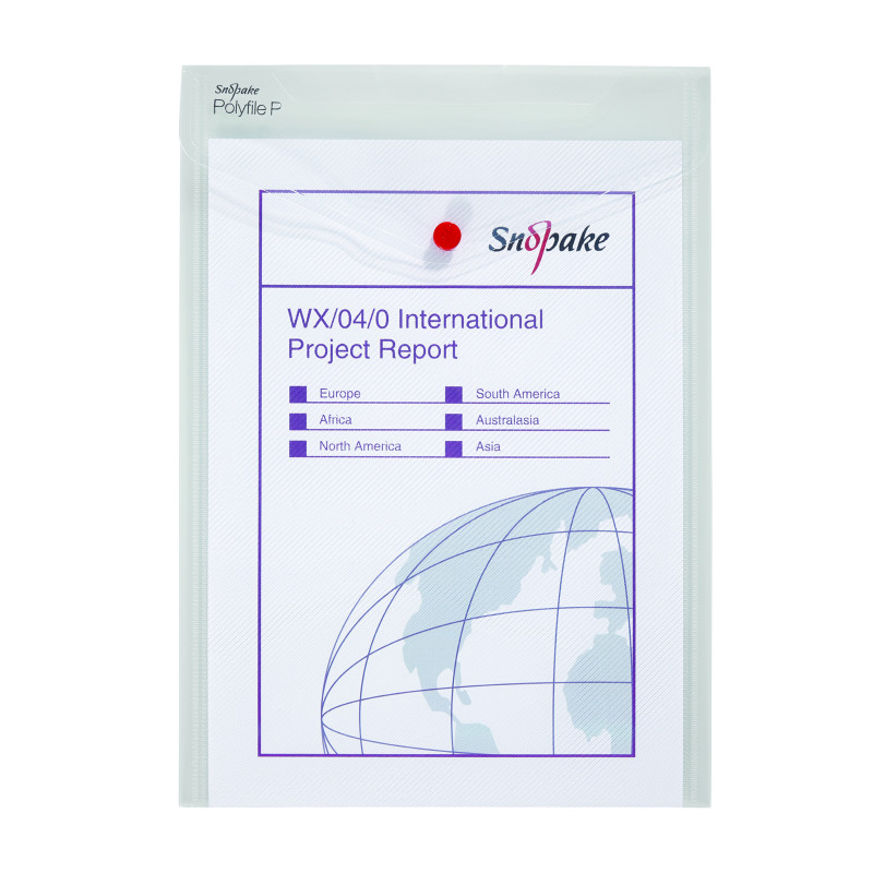 Snopake+Polyfile+P+File+Wallet+Portrait+A4+Clear+%285+Pack%29+13263