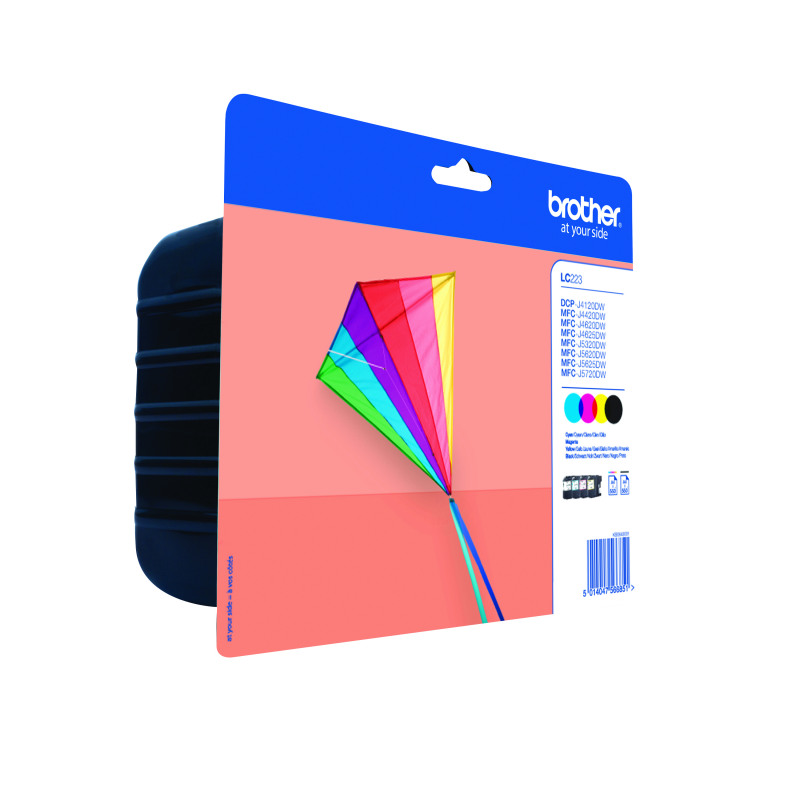 Brother+LC223VALBP+Inkjet+Cartridge+CMYK+Multipack+LC223VALBP
