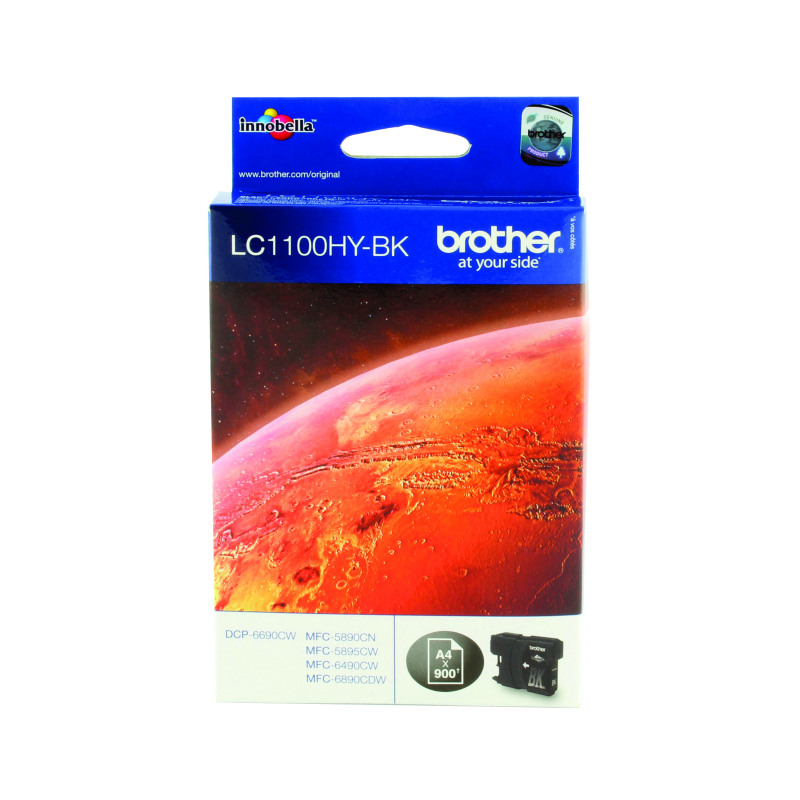 Brother+LC1100HYBK+Inkjet+Cartridge+High+Yield+Black+LC1100HYBK