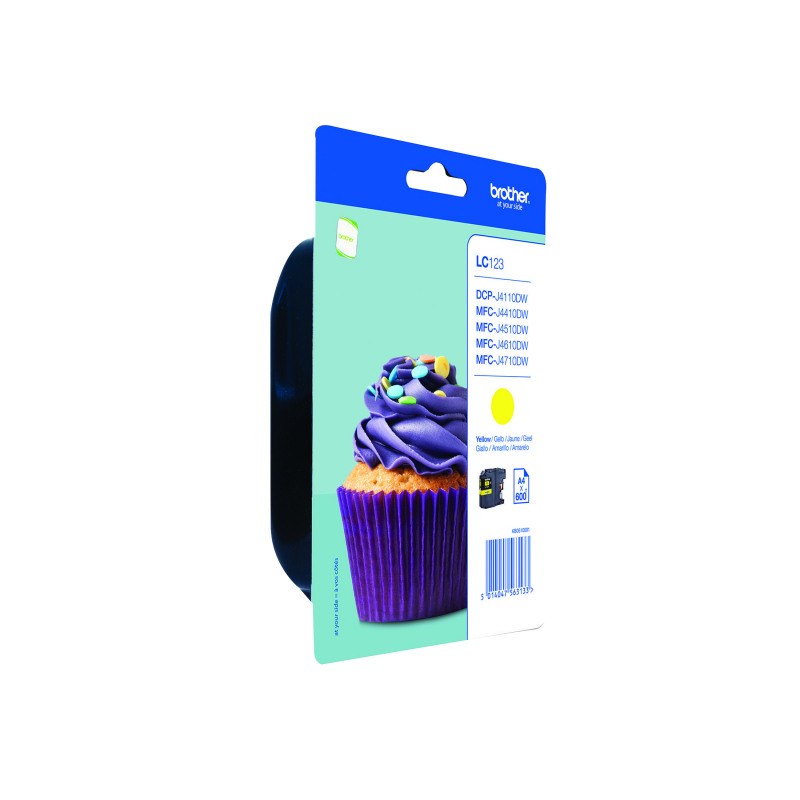 Brother+LC123Y+Inkjet+Cartridge+Yellow+LC123Y