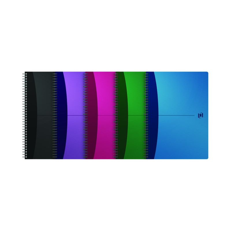 Oxford+Poly+Opaque+Wirebound+Notebook+A4+Assorted+%285+Pack%29+100101918