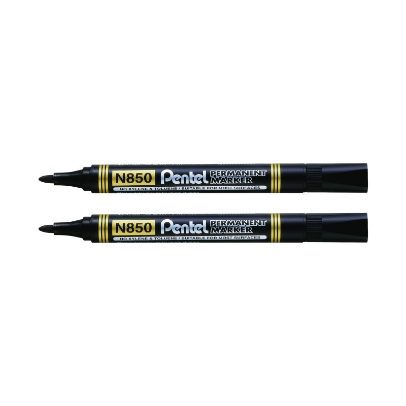 Pentel+N850+Permanent+Bullet+Marker+Black+%28Pack+of+12%29+Buy+1+Get+1+FOC