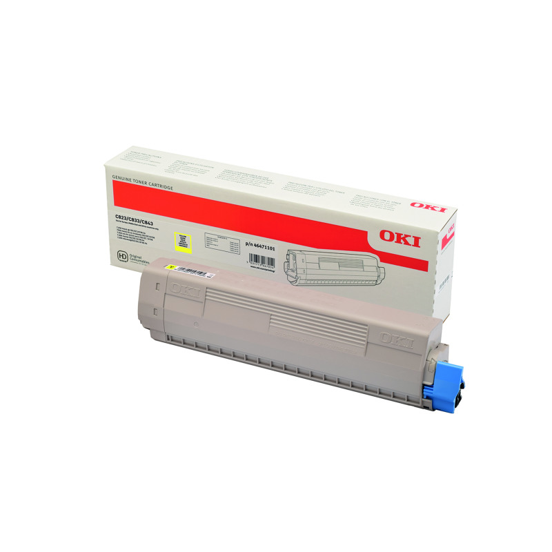 Oki+C823+7K+Toner+Cartridge+Yellow+46471101
