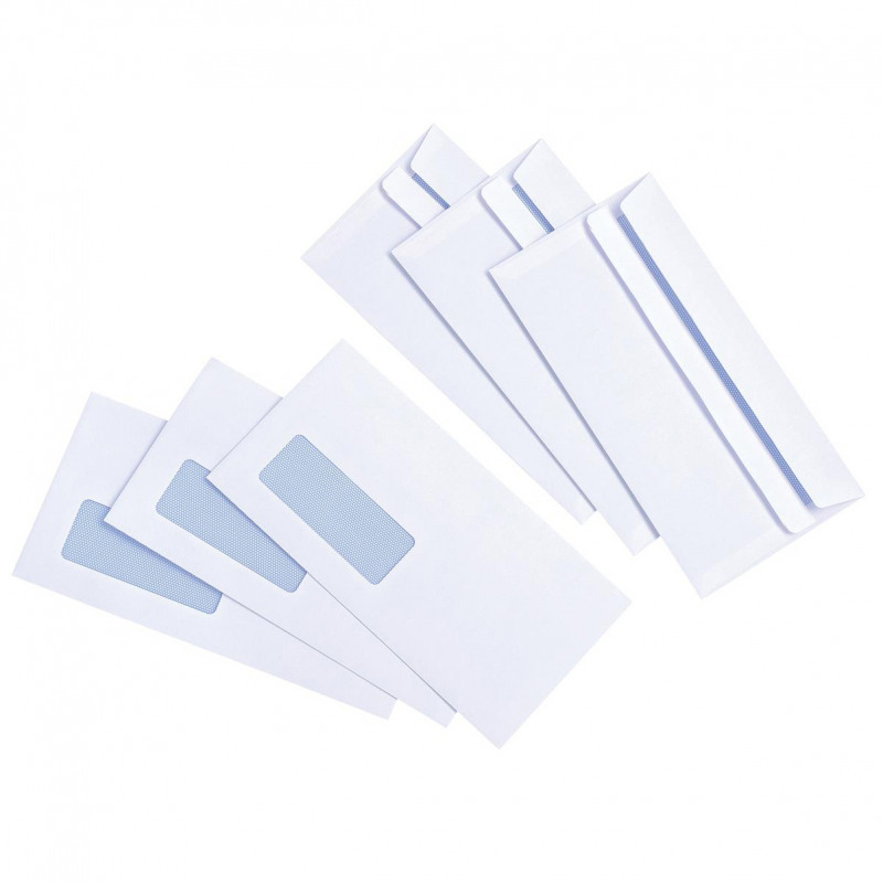 5+Star+Envelopes+Wallet+Press+Seal+Window+90gsm+DL+110x220mm+White+%28Pack+of+1000%29