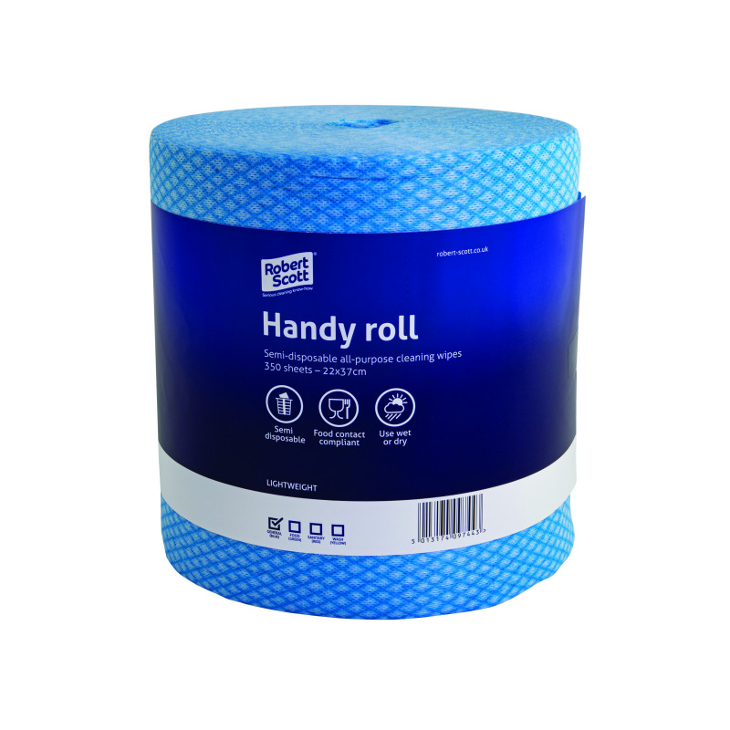 Robert+Scott+Handy+Roll+350+Sheets+Blue+%28Pack+of+2%29+104628B+-+2