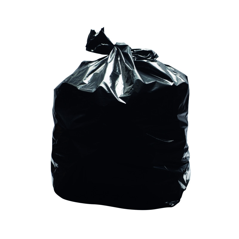 2Work+Light+Duty+Refuse+Sack+LPDE+Black+457x725x950mm+%28Pack+of+200%29+KF73375