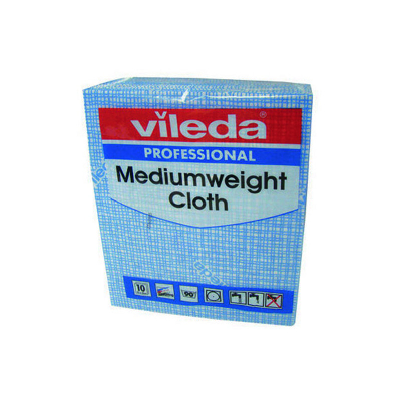Vileda+Medium+Weight+Cloth+Blue+%2810+Pack%29+106399
