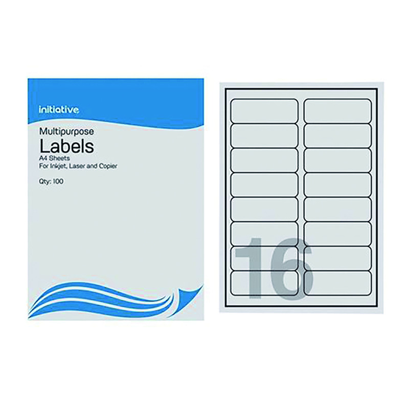 Initiative+Multipurpose+labels+99.1x33.9mm+16+per+Sheet+%28100+Pack%29
