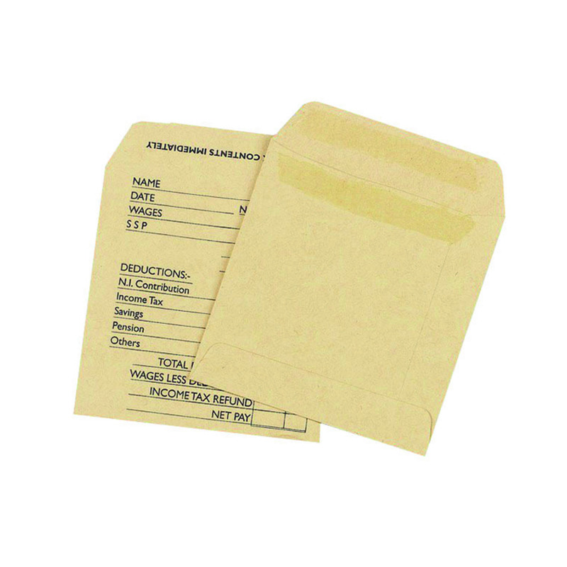 Q-Connect+Envelope+Wage+108x102mm+Printed+Self+Seal+90gsm+Manilla+%28Pack+of+1000%29+KF3430