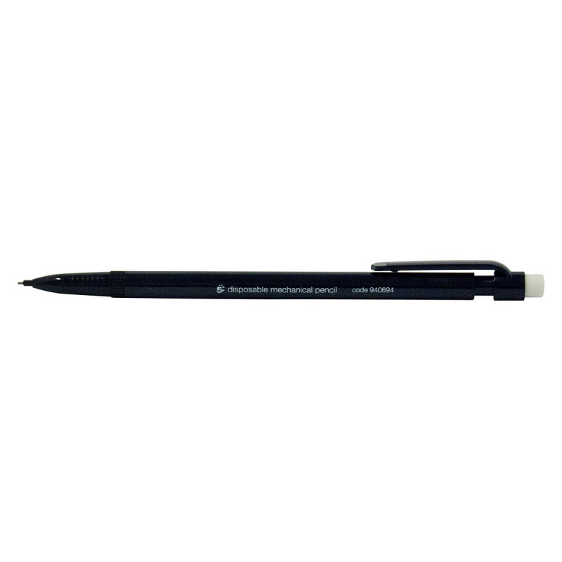 5+Star+Office+Mechanical+Pencil+Retractable+Disposable+with+0.7mm+Lead+Black+Barrel+%28Pack+of+10%29