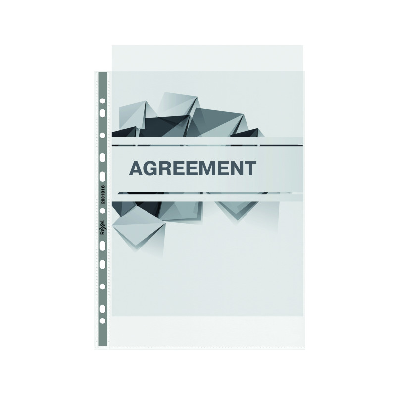 Rexel+Nyrex+Premium+Pocket+A4+Grey+Spine+Glass+Clear+%28Pack+of+50%29+2001018