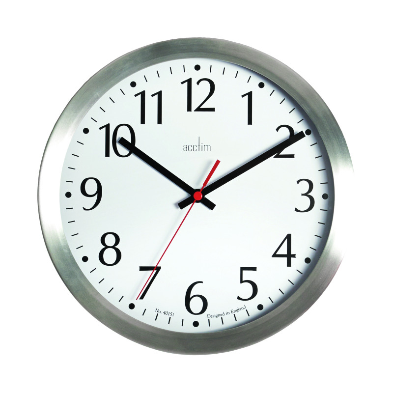 Acctim+Javik+10+Inch+Wall+Clock+Aluminium+27417