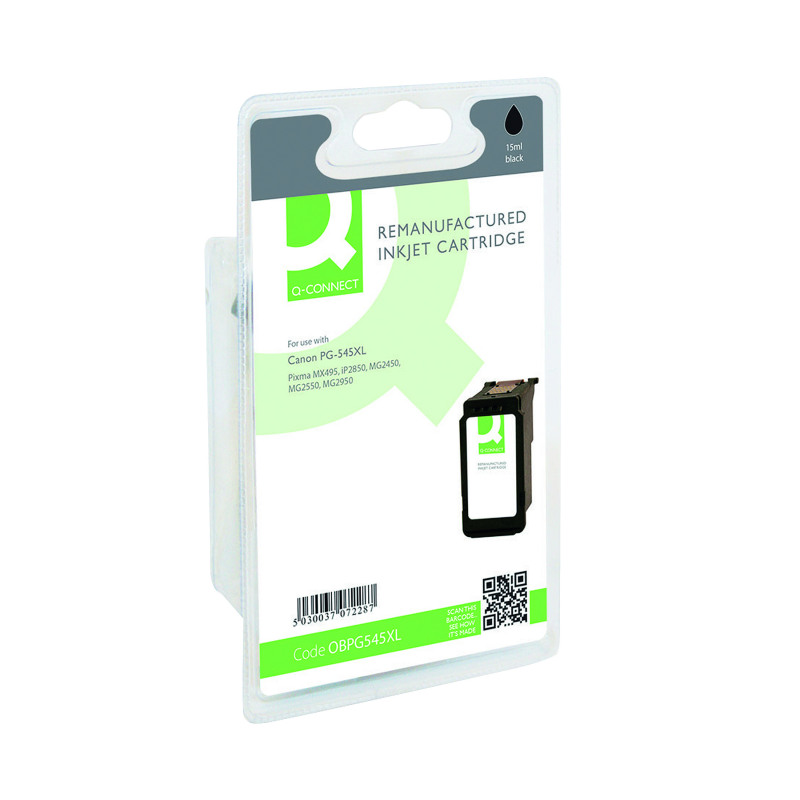 Q-Connect+Replacement+Inkjet+Cartridge+High+Yield+Black+Compatible+With+Canon+PG-545XL+PG545XL-COMP