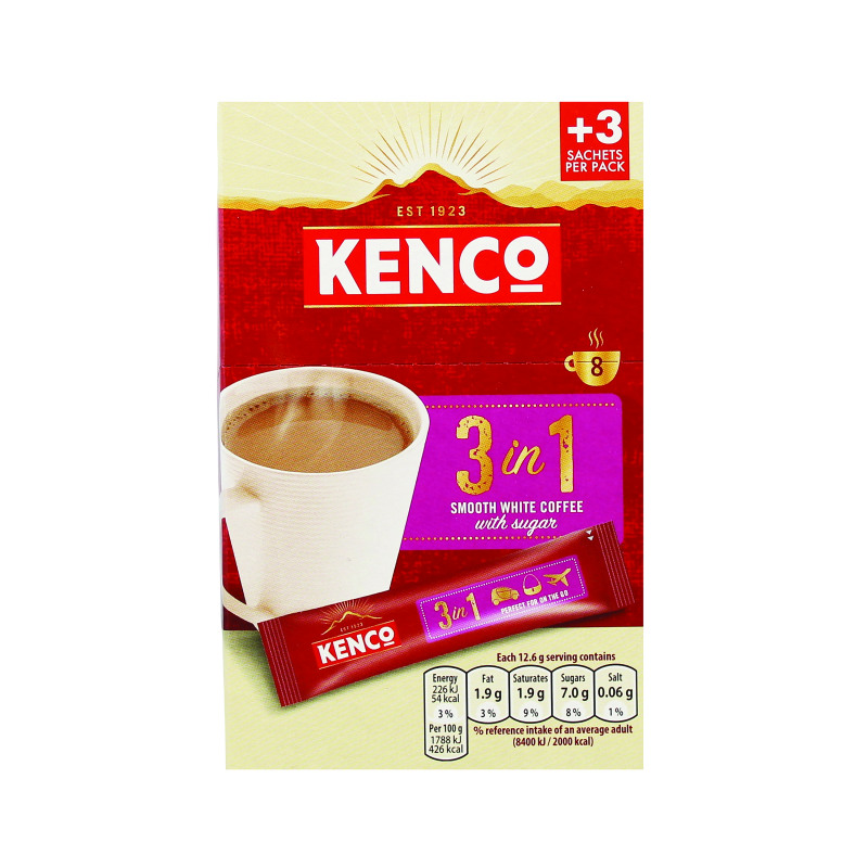 Kenco+Smooth+White+Coffee+with+Sugar+Sachets+12.6g+%28Pack+of+8%29+FOKEN043