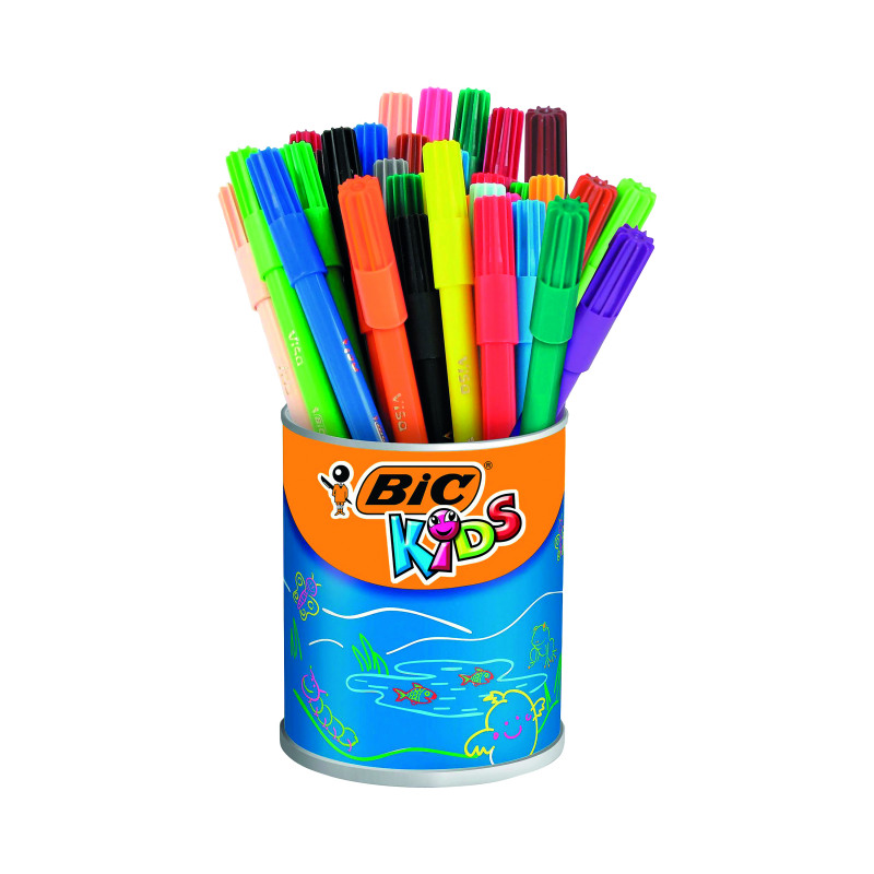 Bic+Kids+Visa+Felt+Tip+Pens+Ultra+Fine+Tip+Assorted+%28Pack+of+36%29+829012