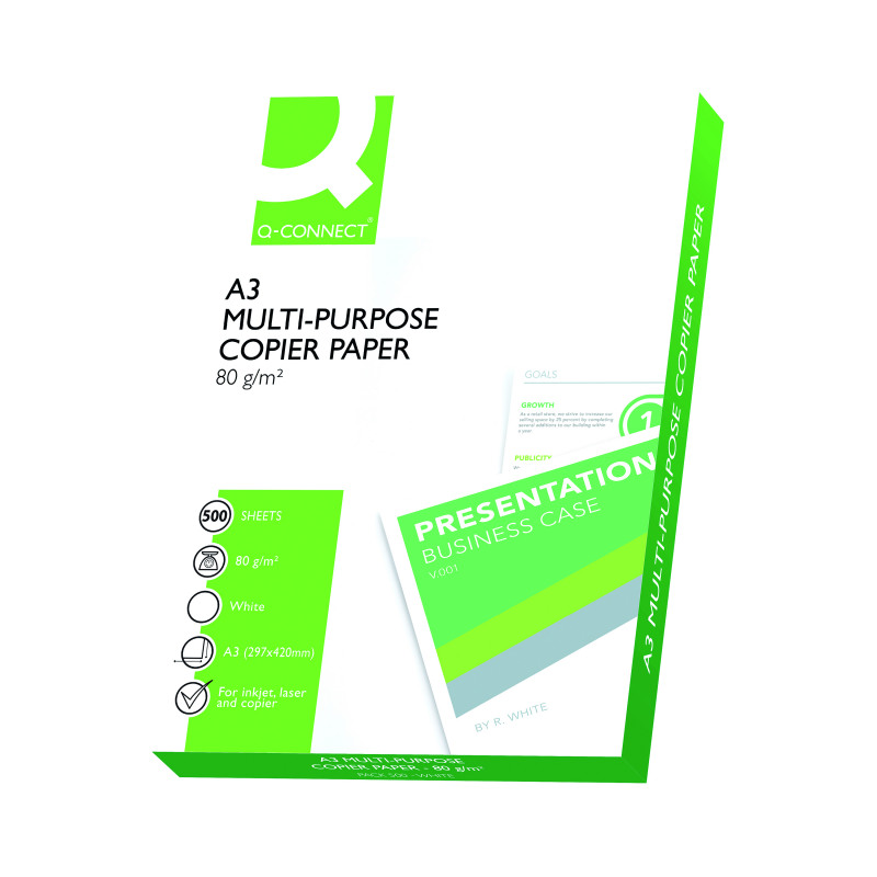Q-Connect+Copier+Paper+A3+80gsm+White+%28Pack+of+5+Reams%29+KF01089B