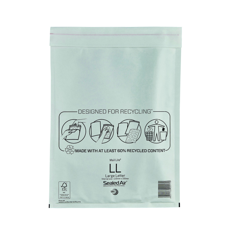 Sealed+Air+Bubble+Lined+Postal+Bag+LL+230x330mm+White+%28Pack+of+50%29+100355434