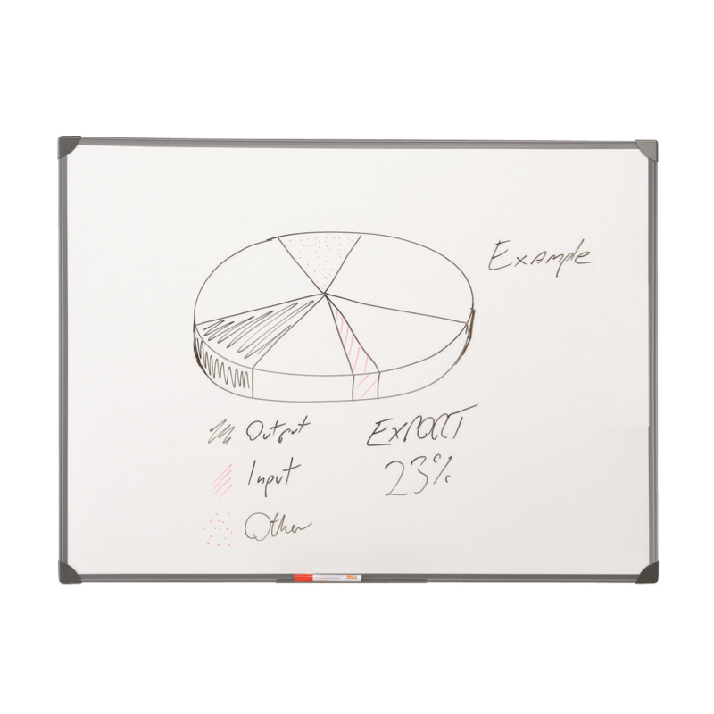 5+Star+Office+Drywipe+Non-Magnetic+Board+with+Fixing+Kit+and+Detachable+Pen+Tray+1200x900mm