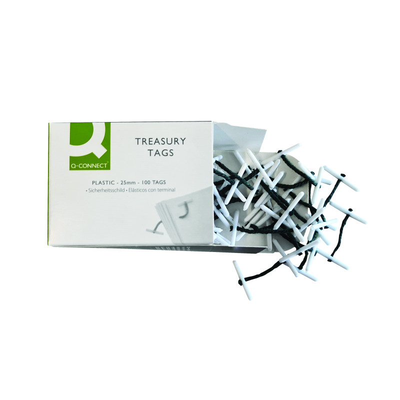 Q-Connect+Plastic+Treasury+Tag+25mm+%28Pack+of+100%29+KF04570