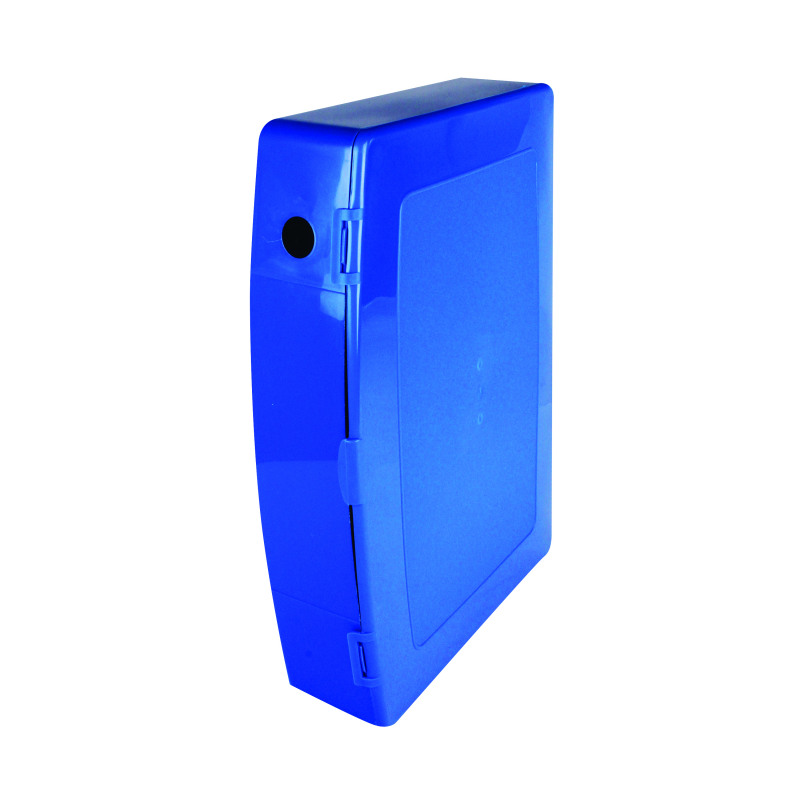 Q-Connect+Polypropylene+PolyBox+File+Foolscap+Blue+KF04103