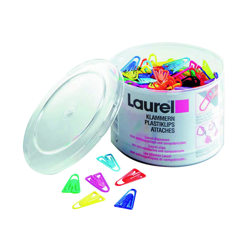 Plastic+Paperclips+35mm+Assorted+%28Pack+of+200%29+126130399