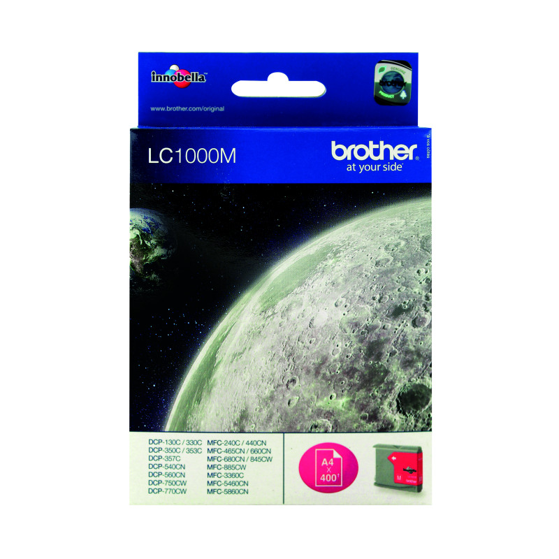Brother+LC1000M+Inkjet+Cartridge+Magenta+LC1000M