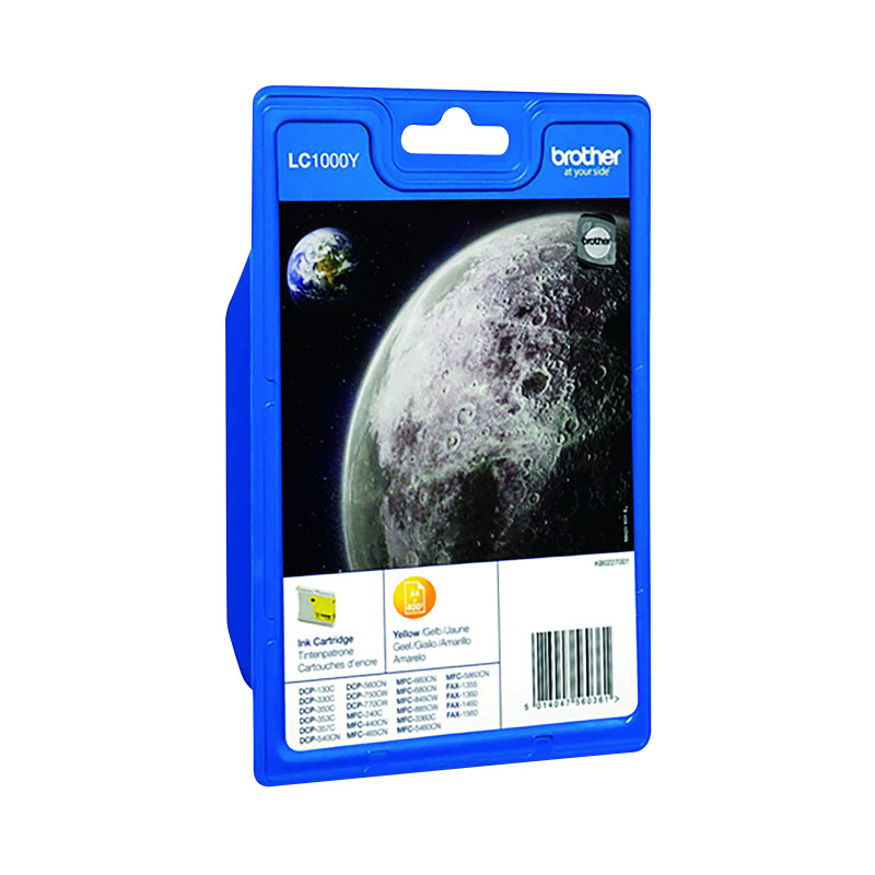 Brother+LC1000Y+Inkjet+Cartridge+Yellow+LC1000Y