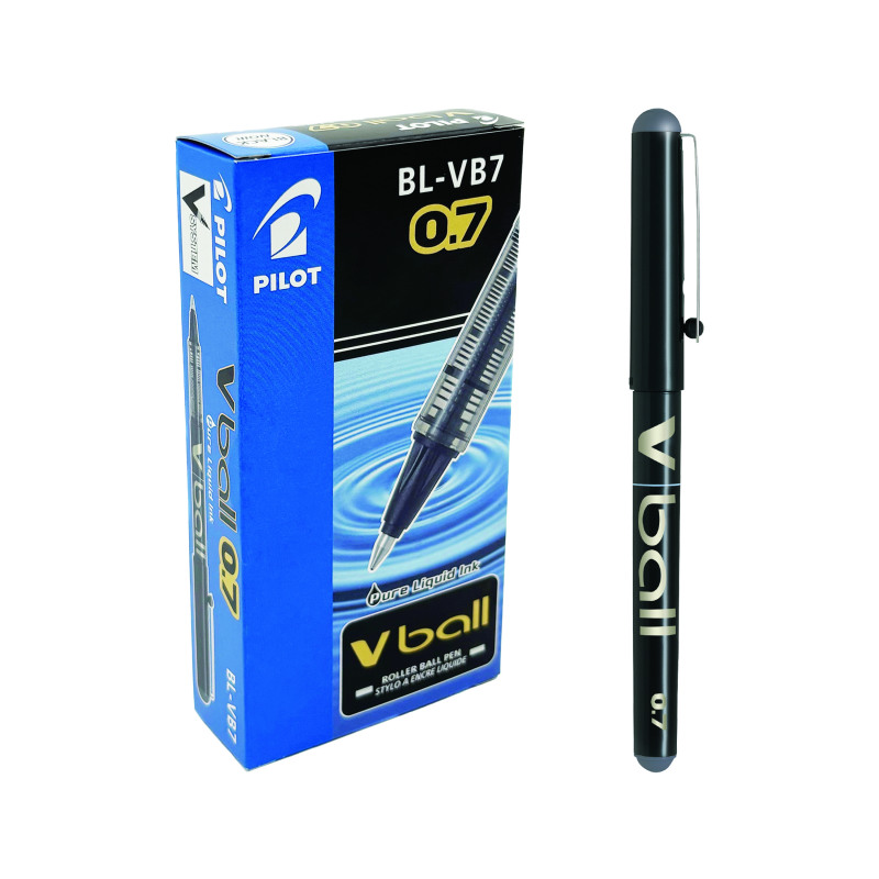Pilot+V-Ball+Rollerball+Pen+Fine+Black+%2812+Pack%29+BLVB7-01