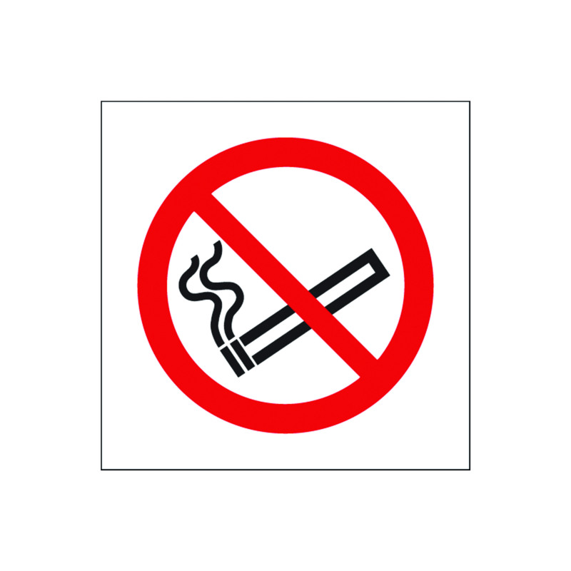 Safety+Sign+No+Smoking+Symbol+100x100mm+Self-Adhesive+%28Pack+of+5%29+KP01N%2FS