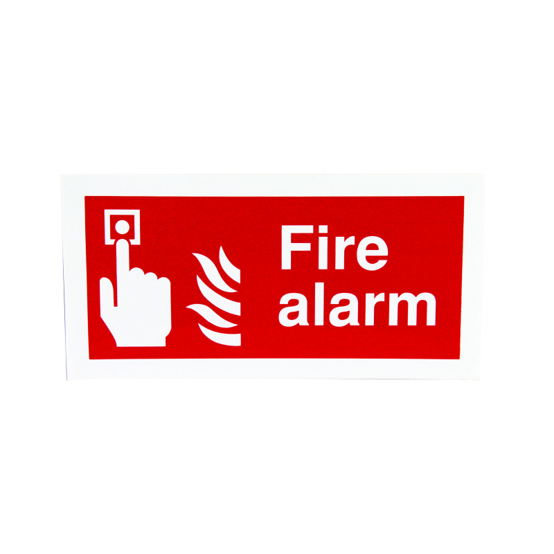 Safety+Sign+Fire+Alarm+100x200mm+Self-Adhesive+F90A%2FS