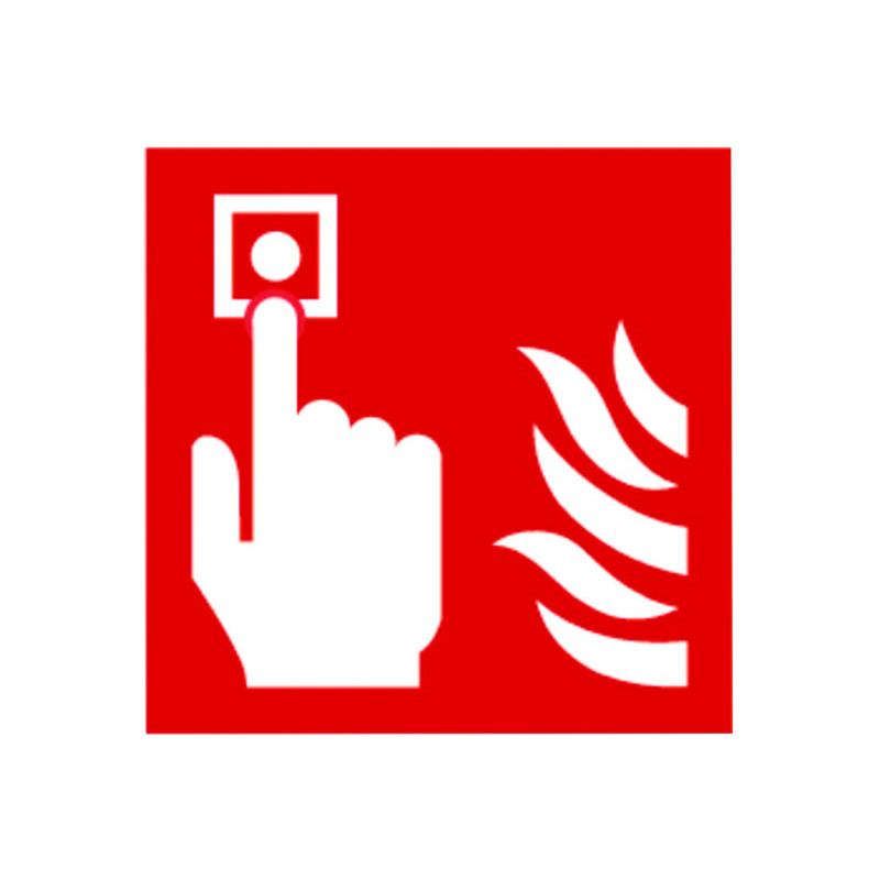 Safety+Sign+Fire+Alarm+100x100mm+Self-Adhesive+%28Pack+of+5%29+KF68B%2FS