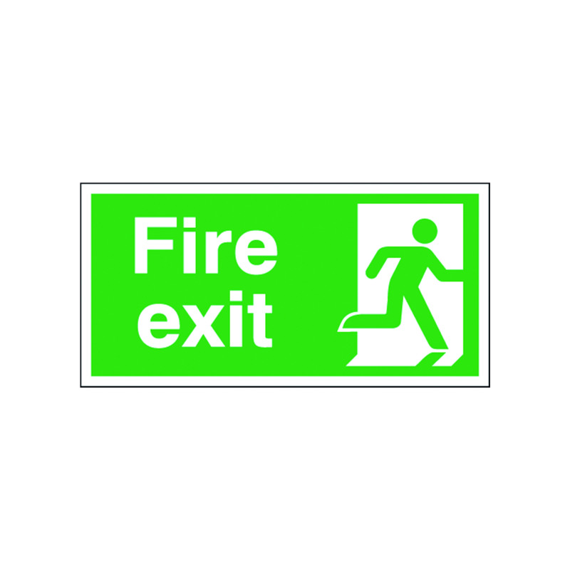 Safety+Sign+Fire+Exit+Running+Man+Right+150x300mm+Self-Adhesive+E98A%2FS